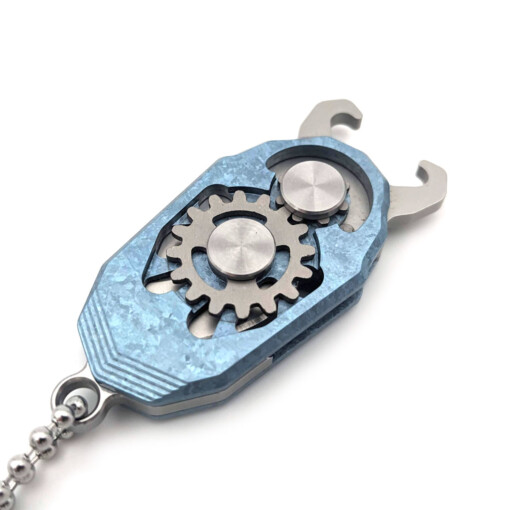 Rikeknife - Mini Knife Beetle Ice Crystal Titanium Blue – Bild 2