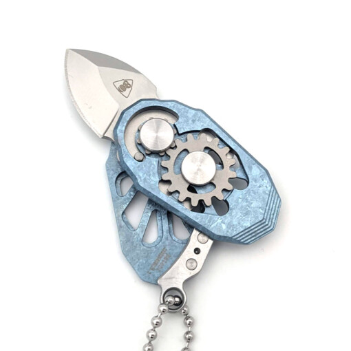 Rikeknife - Mini Knife Beetle Ice Crystal Titanium Blue – Bild 5