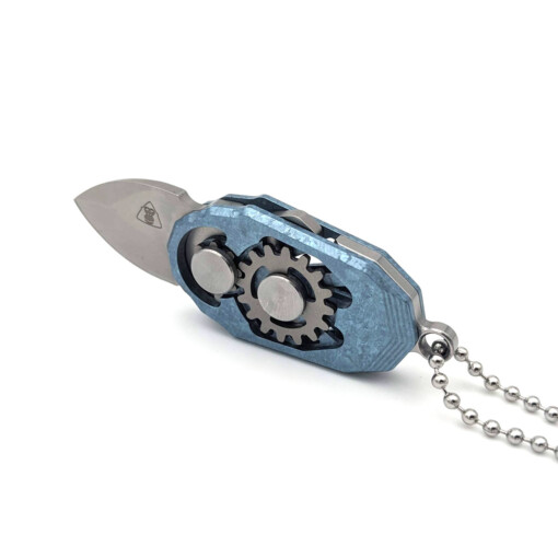 Rikeknife - Mini Knife Beetle Ice Crystal Titanium Blue – Bild 8