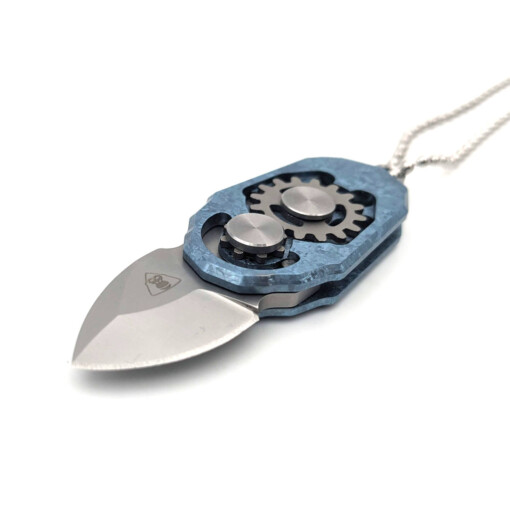Rikeknife - Mini Knife Beetle Ice Crystal Titanium Blue – Bild 9