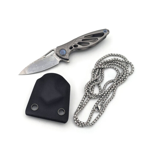 Rikeknife - Mini Hummingbird Damast, Grey – Bild 4