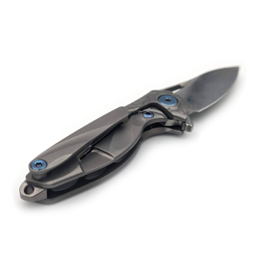 Rikeknife - Mini Hummingbird Damast, Grey – Bild 5