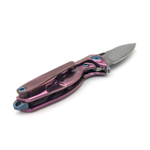 Rikeknife - Mini Hummingbird Damast, Pink – Bild 5