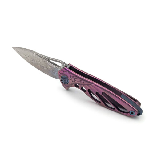 Rikeknife - Mini Hummingbird Damast, Pink – Bild 6
