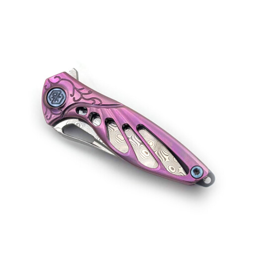 Rikeknife - Mini Hummingbird Damast, Pink – Bild 7