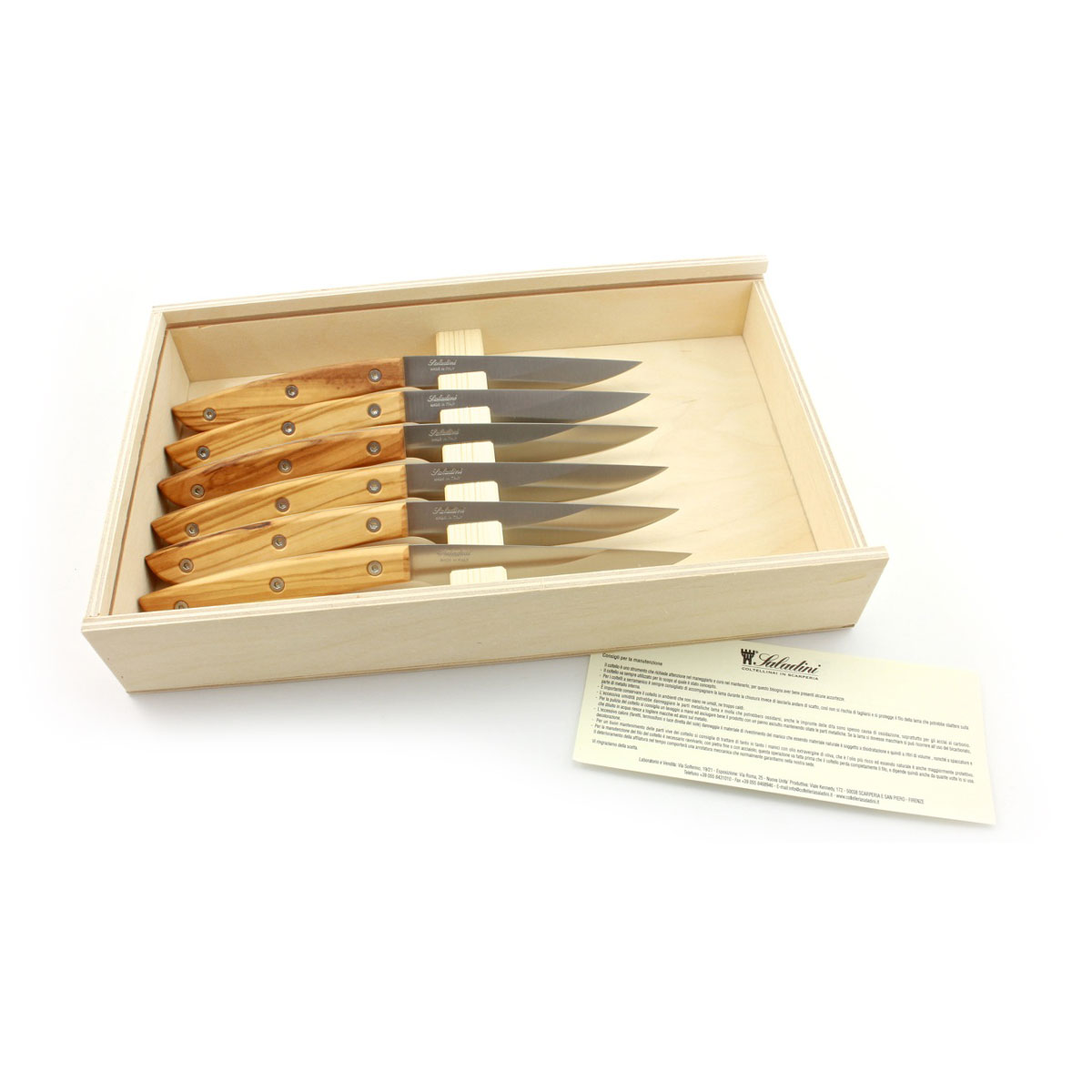 Saladini - Steakmesserset 6-teilig, Sliced Olive – Bild 4