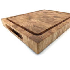 Alternative view of Sikuri - Stirnholz-Schneidbrett groß mit Saftrinne, Eiche