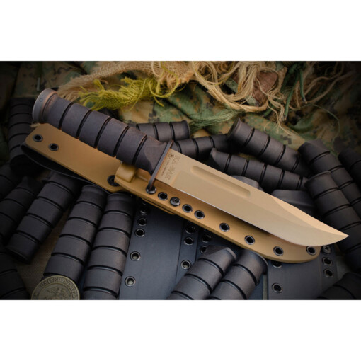 Spartan Blades - KA-BAR Flat Dark Earth, Black Kraton, Kydex - SB54DEBKKYTN