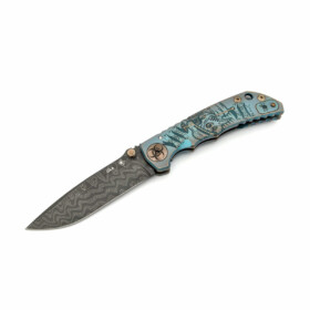 Spartan Blades - SHF Spartan Harsey Folder "Plague Doctor" Green, Damascus - SF5 Custom