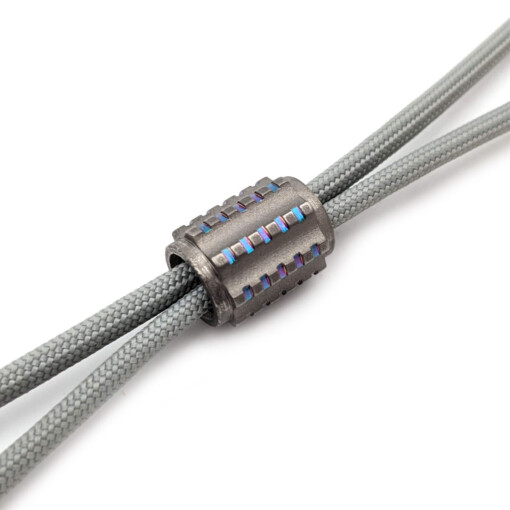 Titanium Gear Design - "Cylinder Gear" Titanium Bead Grey/Light Blue/Purple – Bild 2