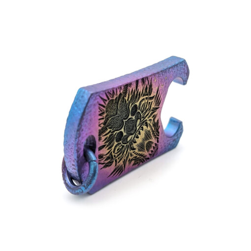 Titanium Gear Design - Dog-Tag Titan "Dragon" Blue/Purple – Bild 2