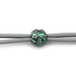 Titanium Gear Design - "Meteor Sphere" Hand-Engraved Bead Green