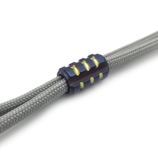 Titanium Gear Design - Small Striped Bead Blue/Yellow – Bild 2