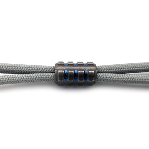 Titanium Gear Design - Small Striped Bead Grey/Blue