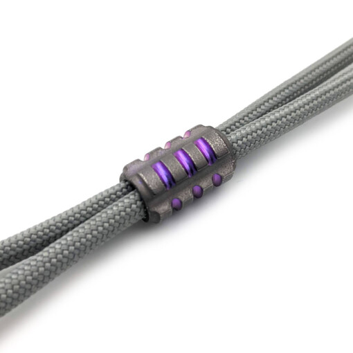Titanium Gear Design - Small Striped Bead Grey/Purple – Bild 2