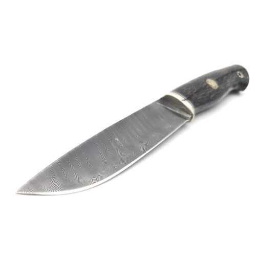 Uldanov - Damast Jagdmesser, Schmuck-Pin Jägermotiv – Bild 3