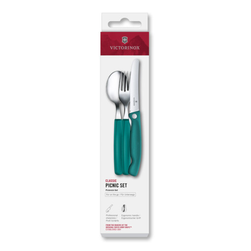 Victorinox - Classic Picknick Set, 3-teilig, grün – Bild 2
