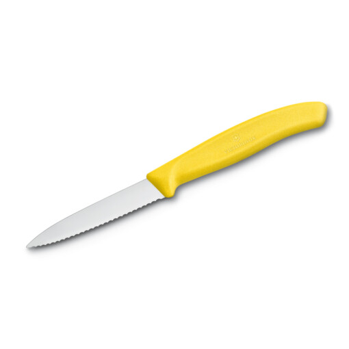 Victorinox - Swiss Classic Gemüsemesser 8 cm, Welle, spitz, gelb