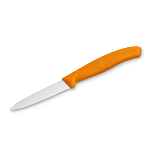 Victorinox - Swiss Classic Gemüsemesser 8 cm, Welle, spitz, orange