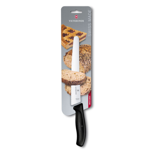 Victorinox - Swiss Classic Brot- und Konditormesser 22 cm, Welle, schwarz – Bild 2
