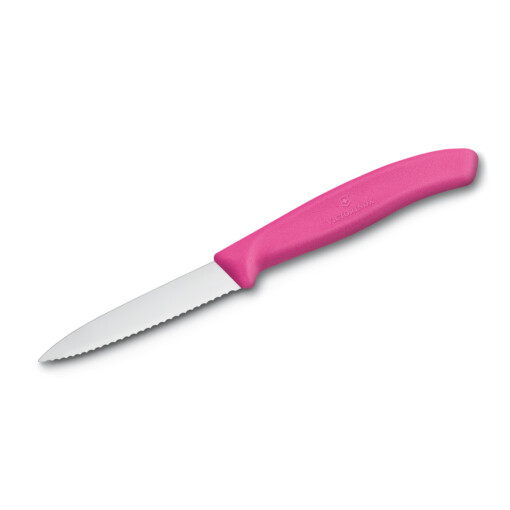 Victorinox - Swiss Classic Gemüsemesser 8 cm, Welle, spitz, pink